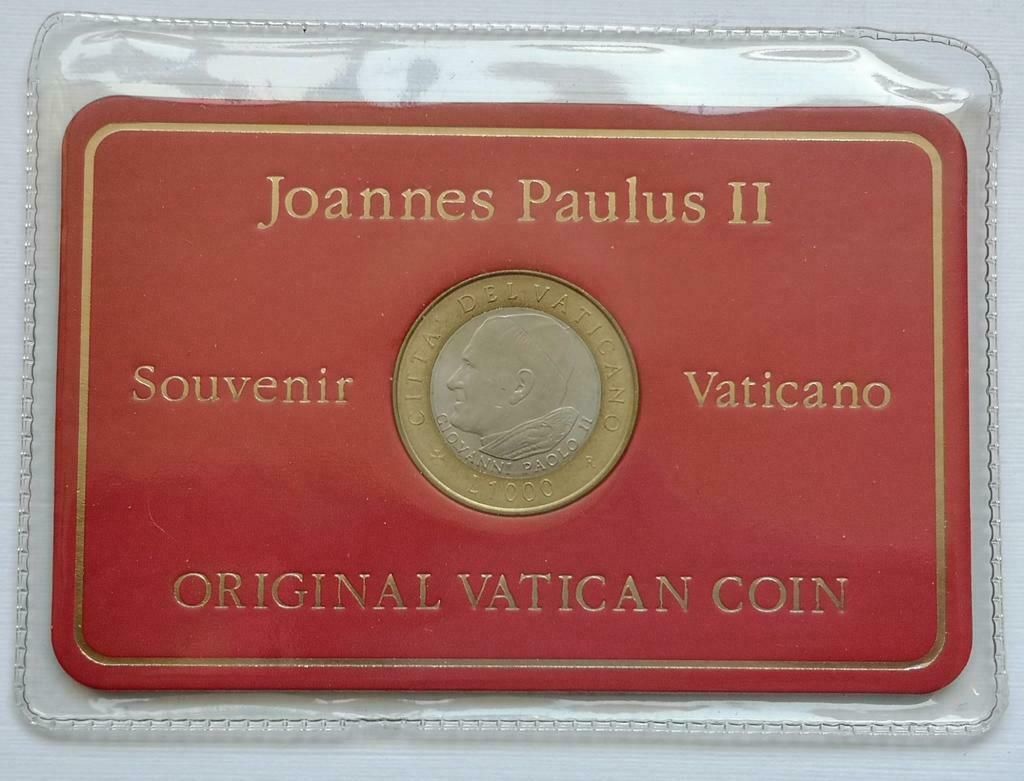 Munt Paus Joannes Paules II officieel Vatican coin L1000