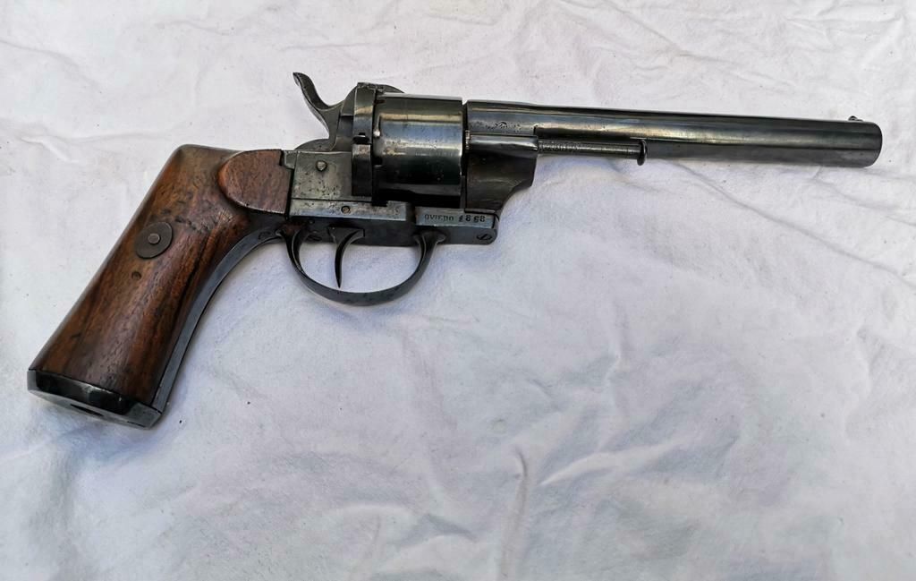 Antiek Oviedo 12 mm officiers pen vuur revolver uit 1868