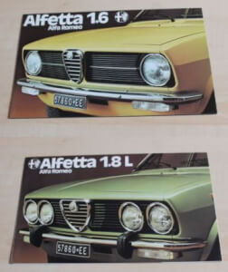 Alfa Romeo Uitklap folders Alfetta 1.6 en 1.8