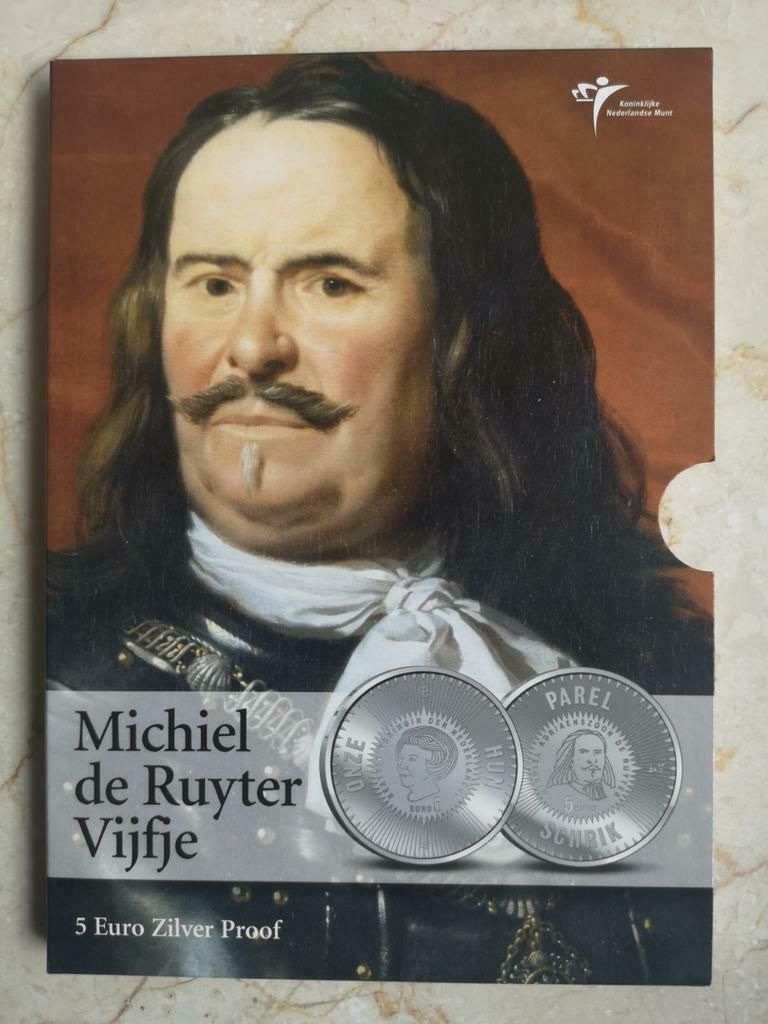 Nederland 2007 Michiel de Ruyter vijfje 5 euro munt zilver, proof