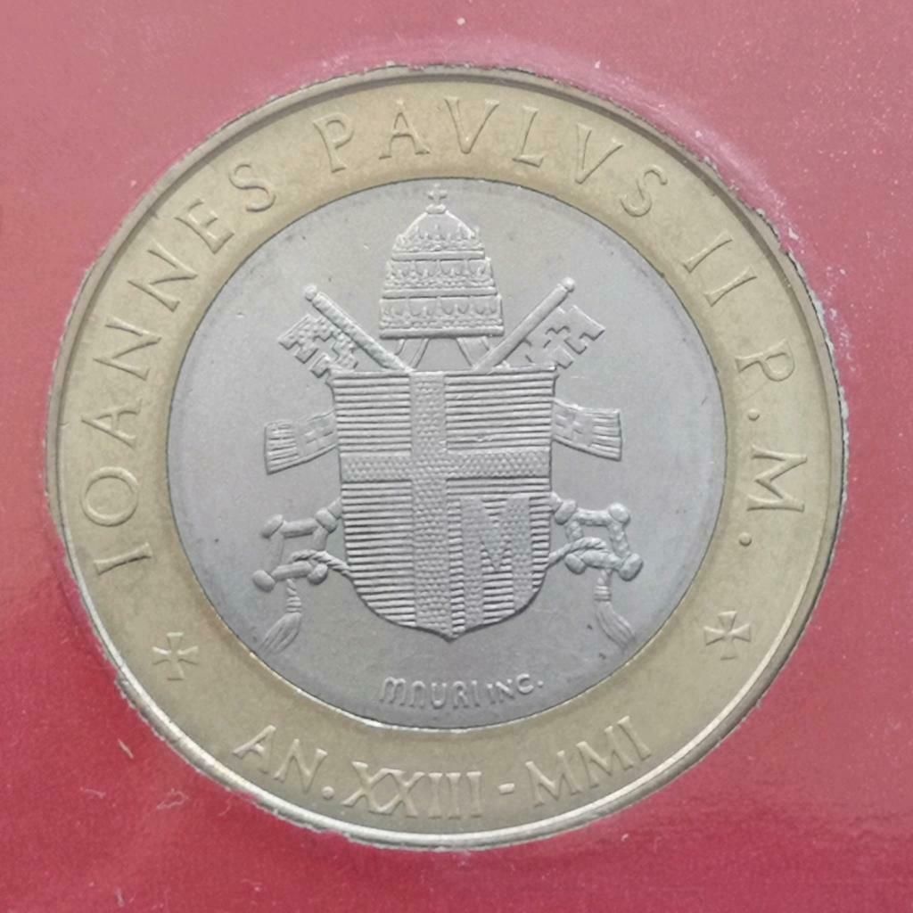 Munt Paus Joannes Paules II officieel Vatican coin L1000 ...