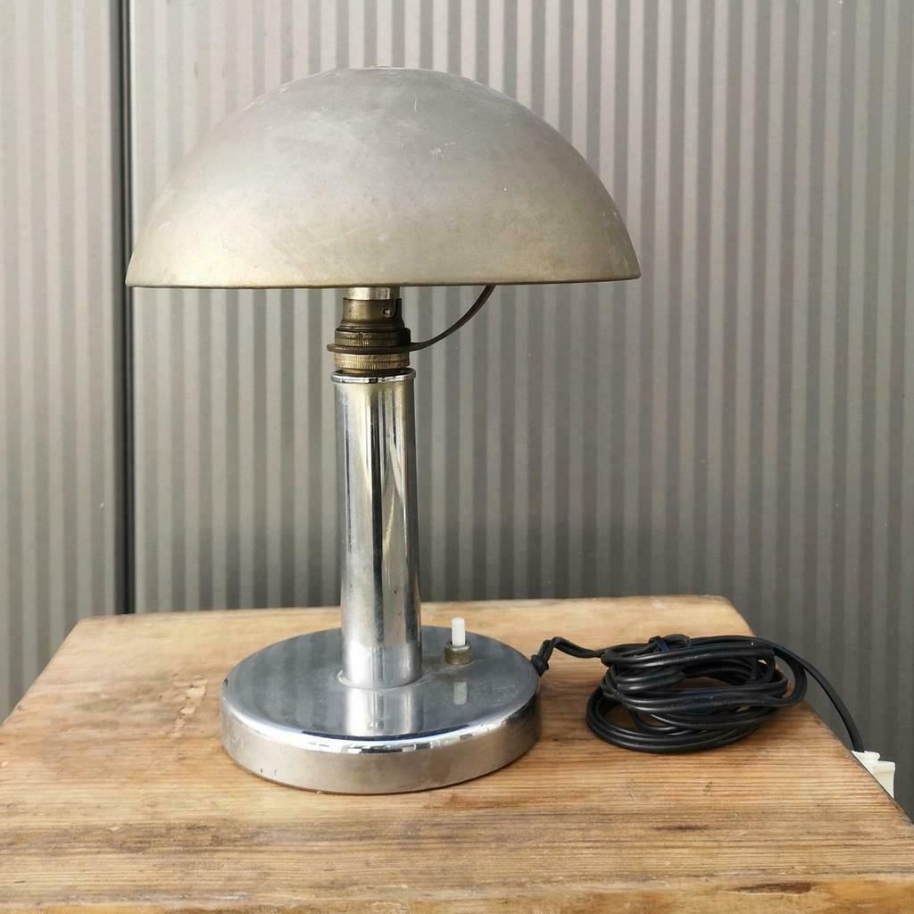antiek bureau lampje in de vorm van een paddenstoel