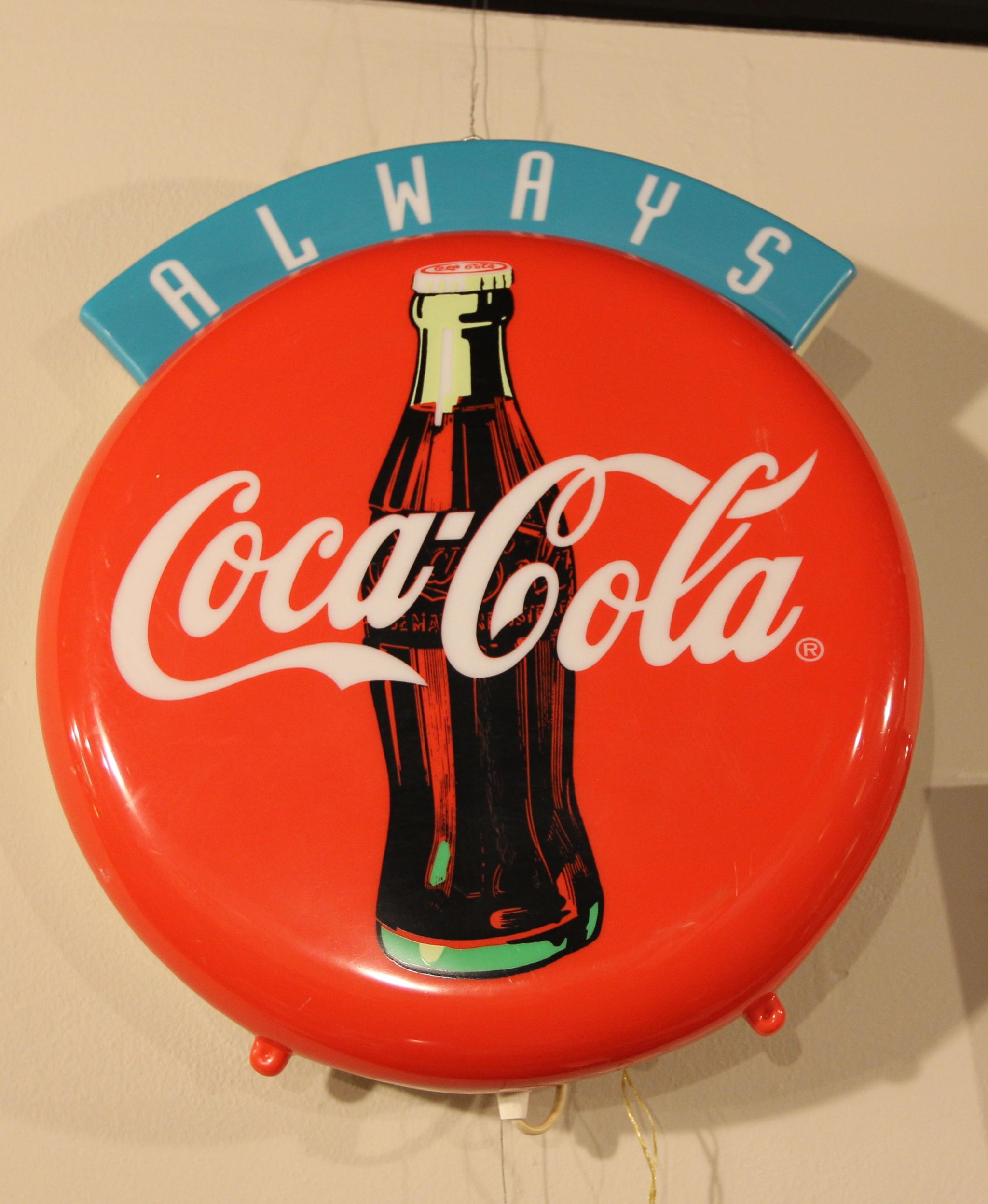 Vintage coca cola lichtbak 1970s