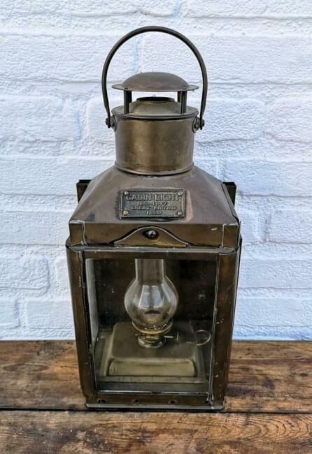 Doodt voering Bejaarden Scheepslamp cabin light no. 1817 great britain 1926 bootlamp - 3dehands