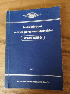 1965 - instructieboek voor de personenautomobiel Wartburg