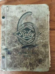 Riley Instruction book of the six cilinder