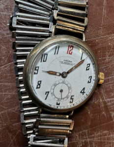 KNIL Militair Horloge 1920 Vulcain, van Arcken & Co, Moeris