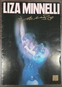 Liza Minnelli signed concert book 1986